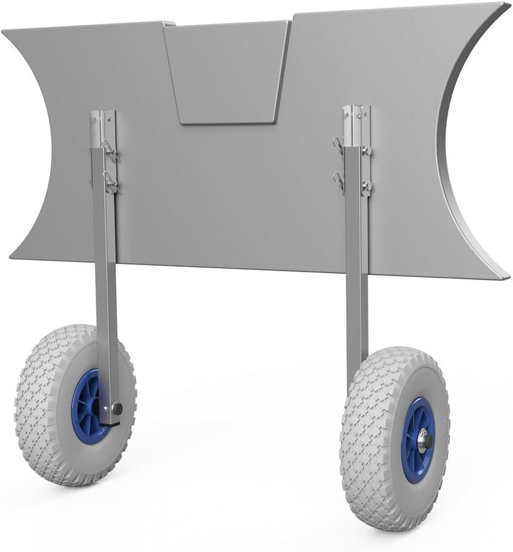 SUPROD Heckräder Slipräder Schlauchbooträder Transporträder klappbar Edelstahl ET260 grau/blau, grau