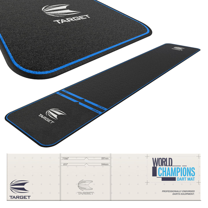 Target Darts Weltmeisterschafts Oche Dartteppich - Pro Dartmatte Blau, Blau