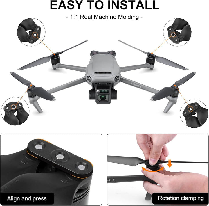 Bocguy 8 Pcs Drohne Mavic 3 Propeller, 9453F Propeller für Mavic 3/3 Pro / 3 Classic / 3 Cine Drohne