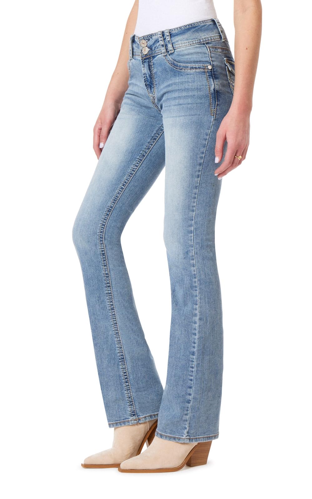 WallFlower Damen Instastretch Luscious Curvy Bootcut Jeans Standard 0 Andrea, 0 Andrea