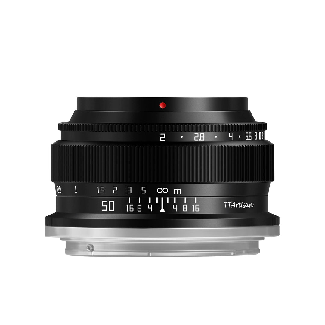 TTArtisan 50 mm F2 Vollrahmen-Kameraobjektiv, kompaktes Design, geringes Gewicht, Standard-Brennweit