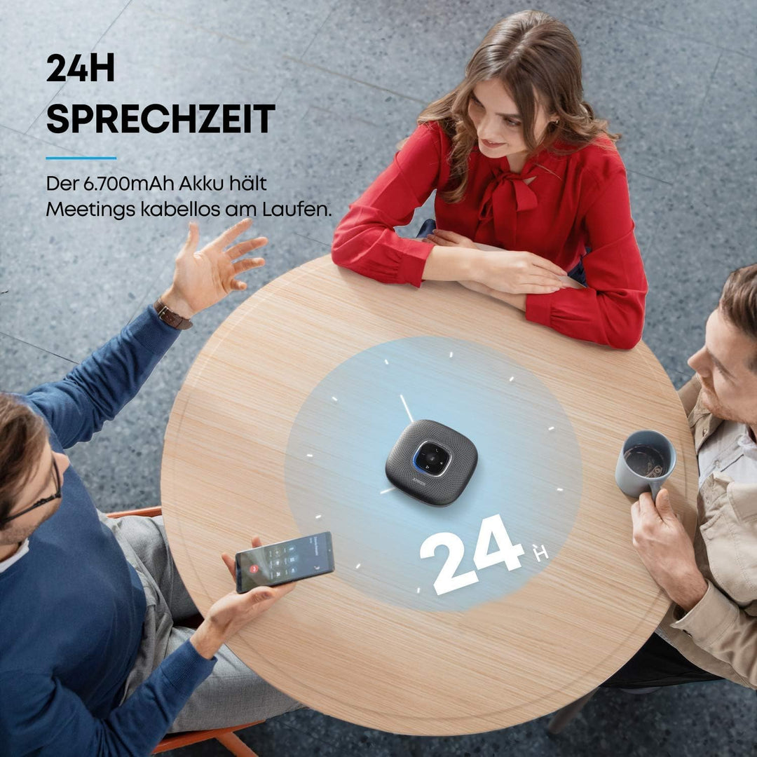 Anker PowerConf Bluetooth Konferenzlautsprecher mit 6 integrierten Mikrofonen, verbesserter Tonaufna