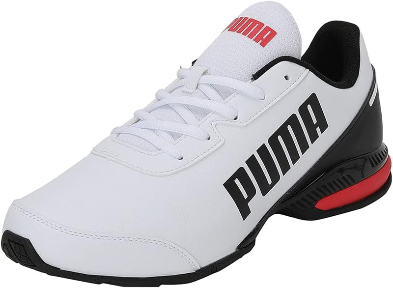 PUMA Herren Equate Sl Strassen-Laufschuh 46 EU Puma White Puma Black High Risk Red, 46 EU Puma White