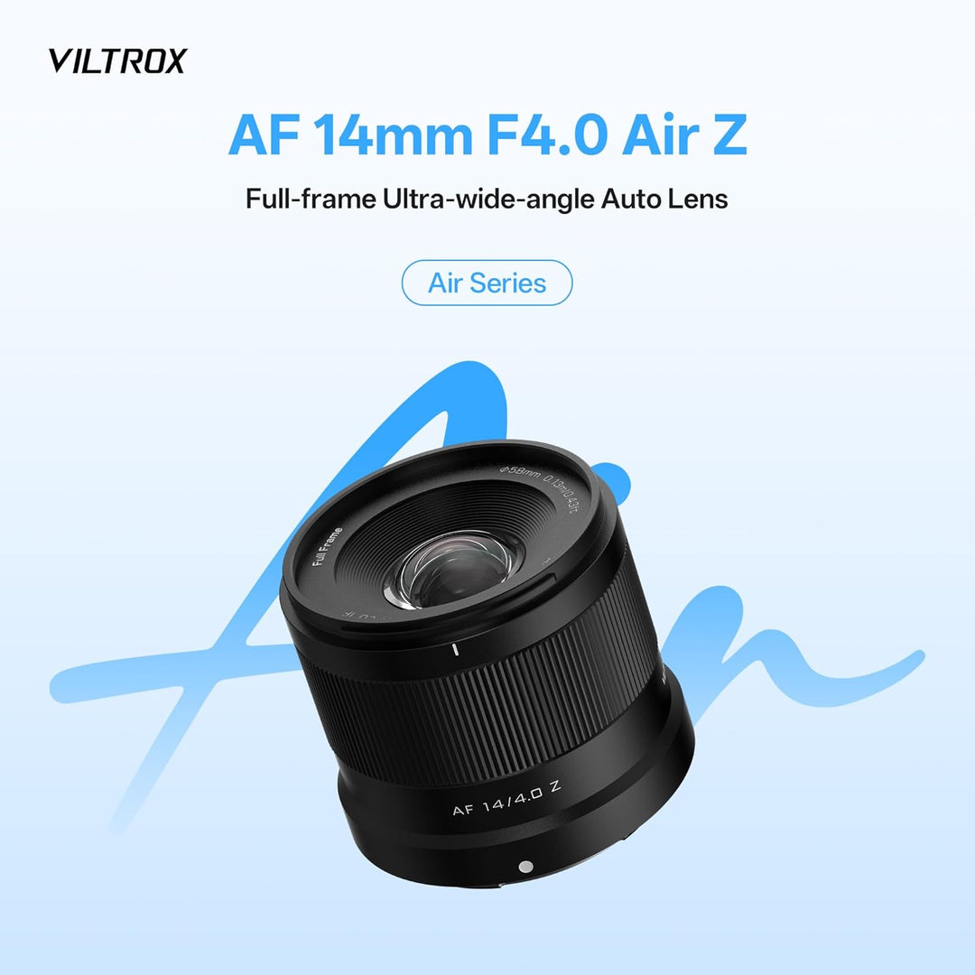 VILTROX AF 14 mm F4.0 Air Vollformatobjektiv für Nikon Z Mount 14mm F4.0 (Full-Frame), 14mm F4.0 (Fu