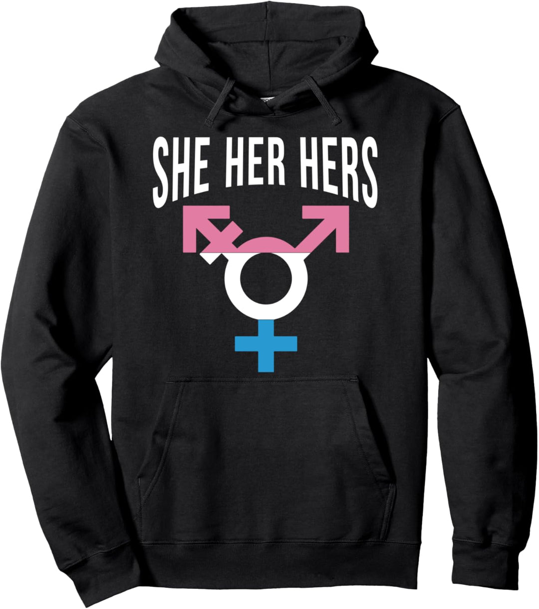 Sie sie ihr transgender Pride LGBTQ Gender Gleichheit Pullover Hoodie