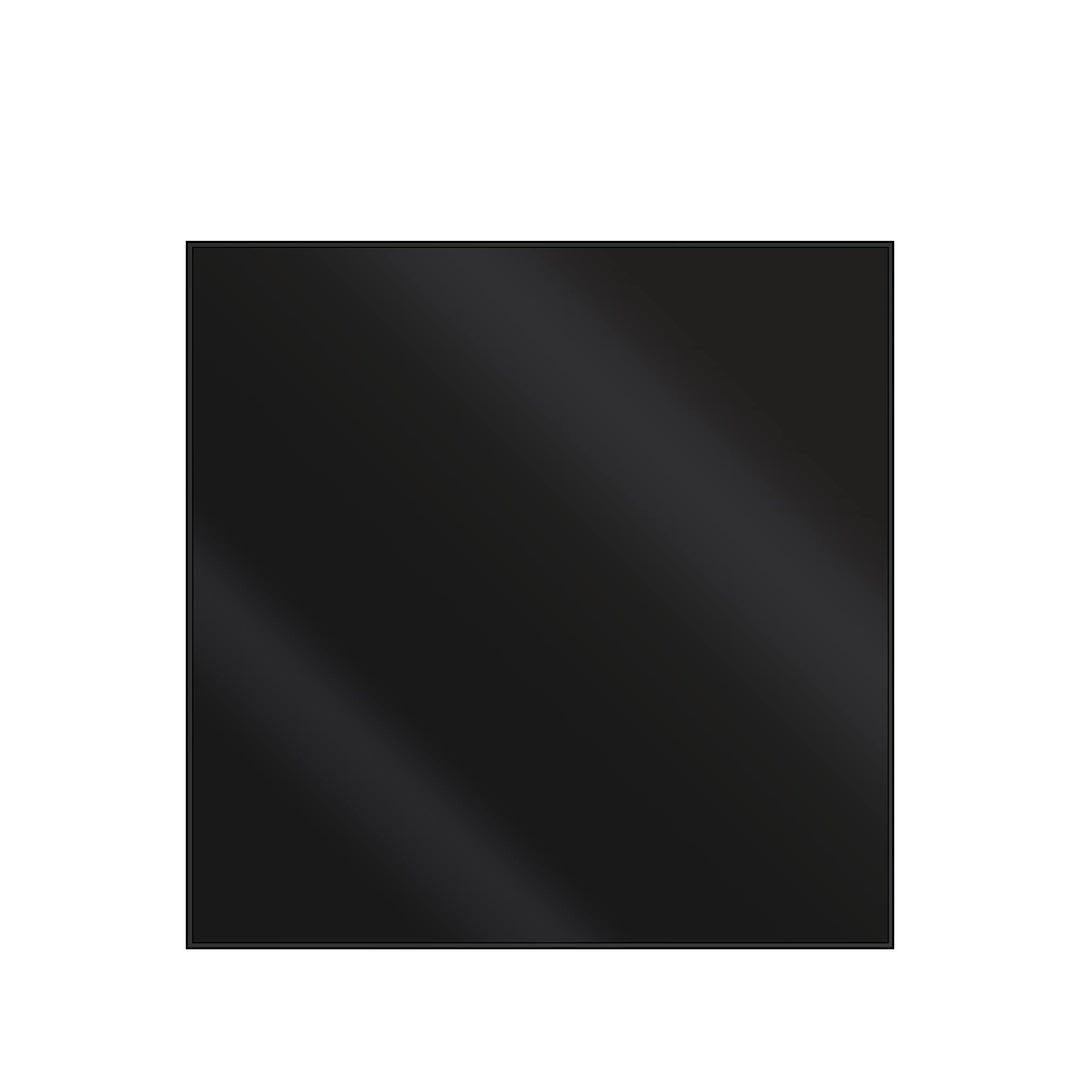 LANZZAS Bodenplatte Quadrat - 1100 x 1100 mm - Farbe; schwarz | Funkenschutzplatte Metall