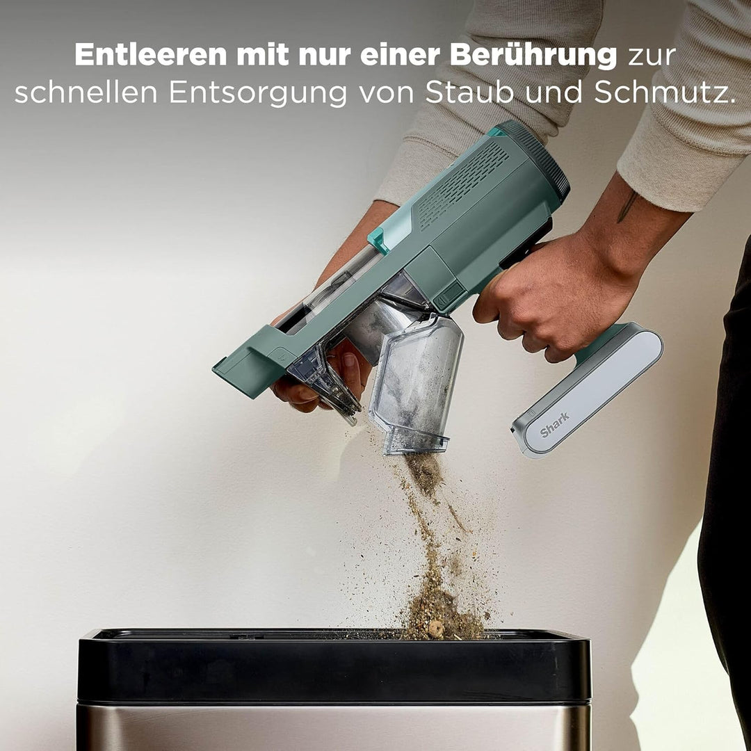 Shark PowerLite Akku-Staubsauger, einfache Reinigung auf verschiedenen Oberflächen, Aufbewahrungscli