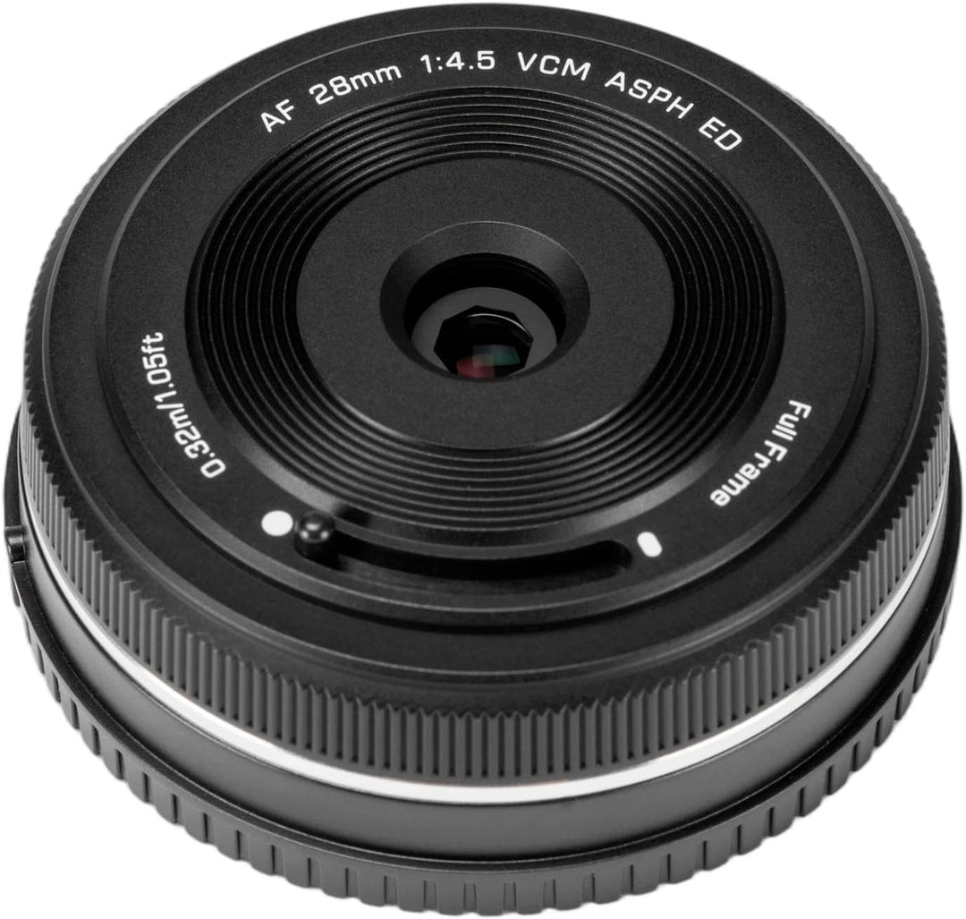 VILTROX 28mm F4.5 Pancake Objektiv für L Mount, AF 28mm f4.5 Autofokus Vollformat Objektiv für LUMIX
