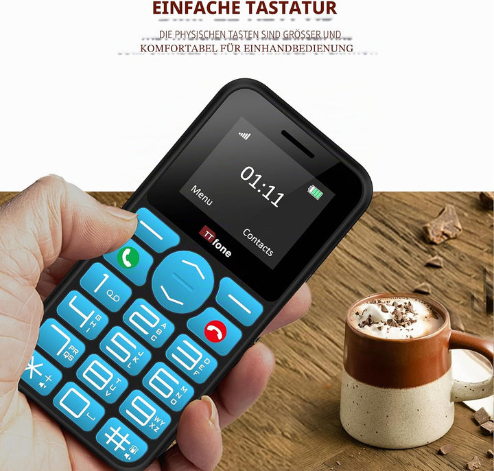 TTfone TT190 Big Button Basic Senior Unlocked Emergency Mobile Phone - Einfach billigstes Telefon wi
