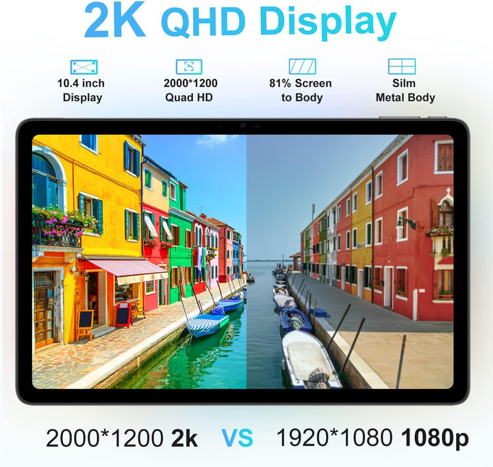 DOOGEE T20 Android Tablet 10,4 Zoll, 15 GB + 256 GB/TF 1 TB Tablet PC 4G LTE + 5G WiFi, 16 MP + 8 MP