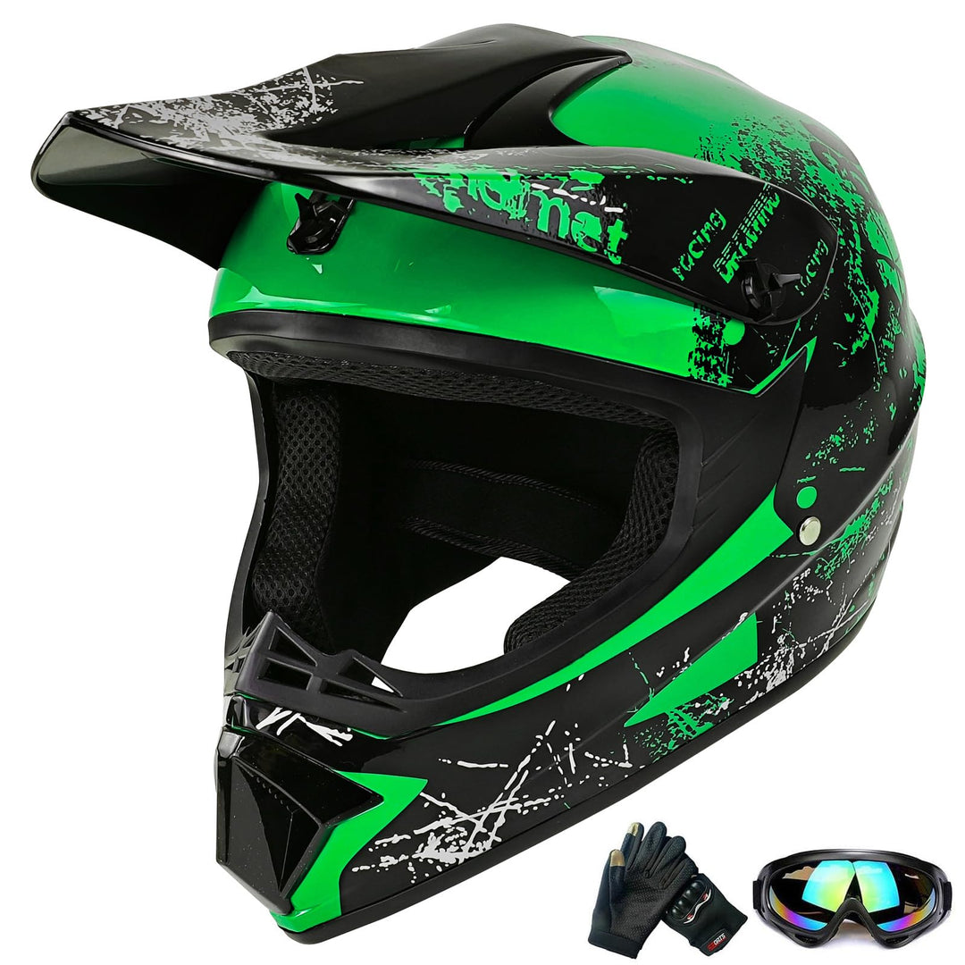 Jugend-Offroad-Motocrosshelme,Fahrradhelme für Jungen und Mädchen,Personalisierter Motorradhelme,CE