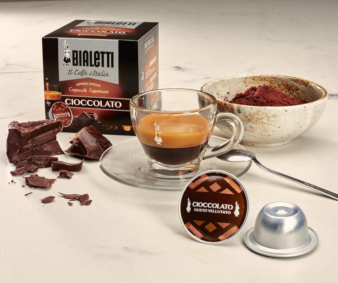 Bialetti Set 2 Glas Tazzine Espresso Istituzionali (con Piattino), Vetro, 2 unità, Durchsichtig 2 x