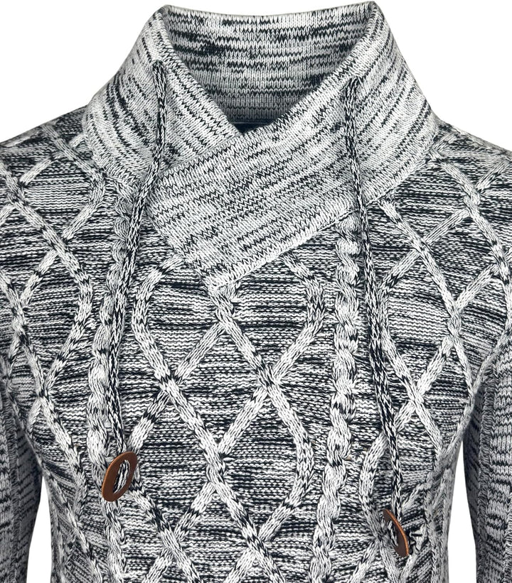 Subliminal Mode Herren-Pullover, Grobstrick, Stehkragen, Basic-Stil, Strickpullover, Winter, Rundhal