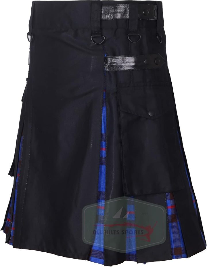 Hybird Utility-Kilts mit Lederriemen für Herren, 32 Elliot Modern