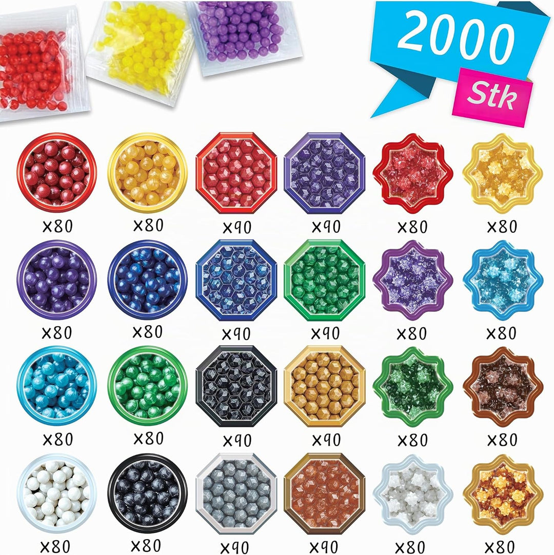 Aquabeads 31995 Perlmuttperlen Nachfüllpack - Nachfüllset, aus Kunststoff, Stern Einzelbett, Einzelb