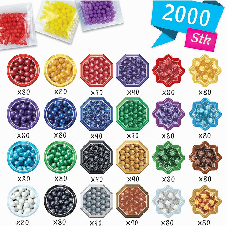 Aquabeads 31995 Perlmuttperlen Nachfüllpack - Nachfüllset, aus Kunststoff, Stern Einzelbett, Einzelb