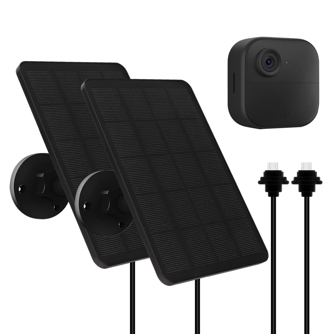 4W Solarpanel für Blink Outdoor Kamera (4th Gen), Solar Ladegerät mit Gummistecker, IP65 Wasserdicht