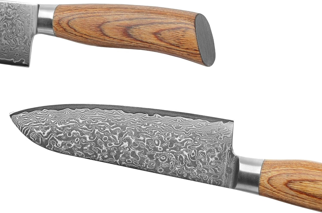 Wakoli Edib Pro 4er Damastmesser-Set mit Klingen von 8,50 - 17,20 cm Länge extrem scharf aus 67 Lage