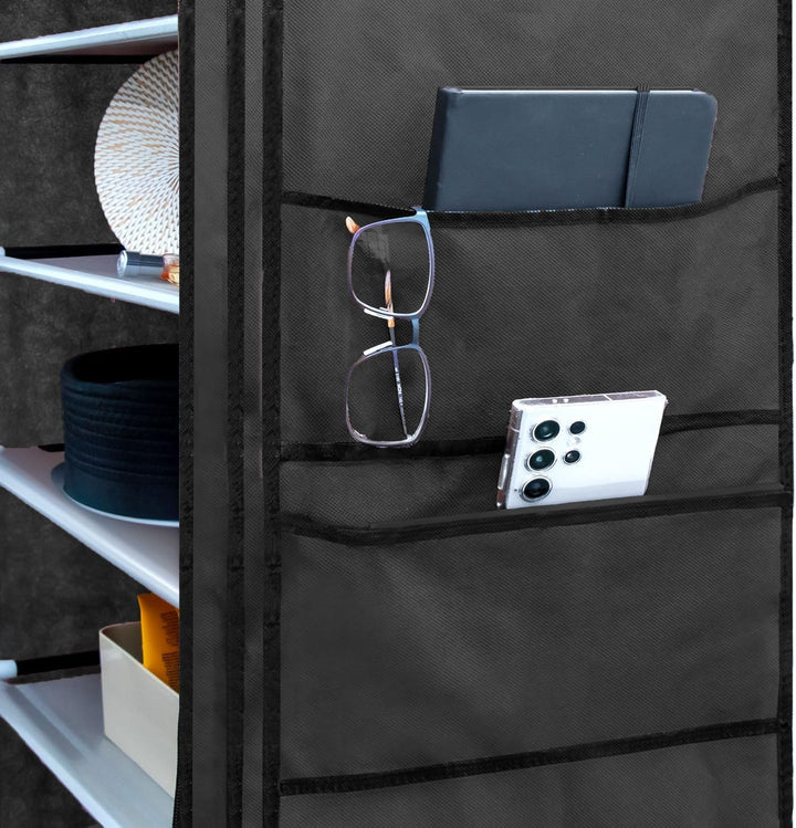 INTIRILIFE Faltschrank 170x58x28 cm in Raben SCHWARZ - mit Reissverschluss Stoffschrank Kleiderschra
