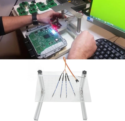 AYNEFY BDM-Rahmenhalterung, Silberne LED-BDM-Rahmenhalterung, Multifunktions-ECU-Programmierwerkzeug