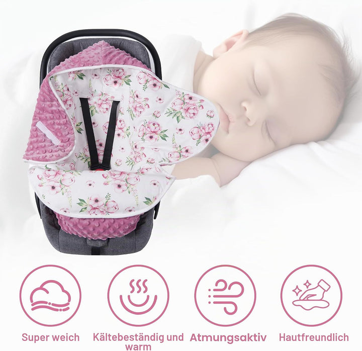 Einschlagdecke Babyschale für Universal Fusssack Babydecke Baumwolle Baby Pucksack für Kinderwagen A