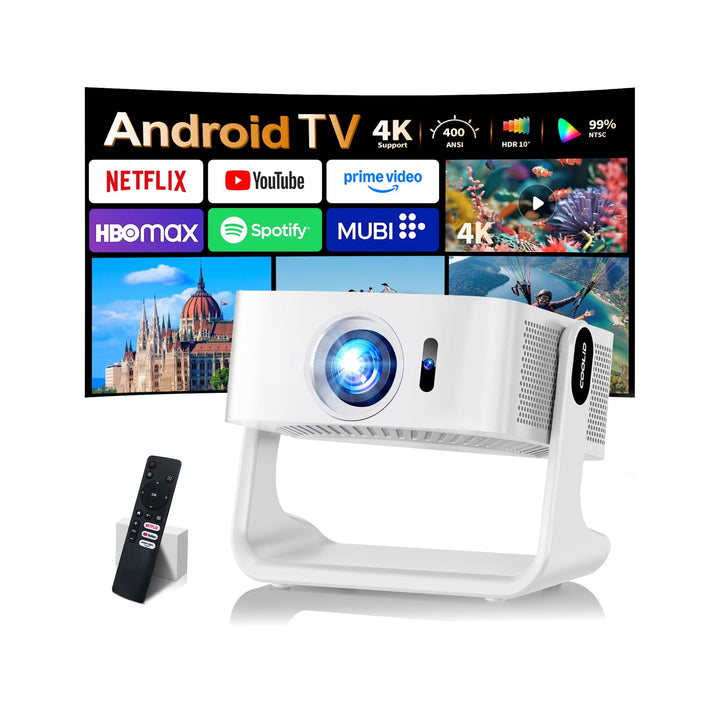 Beamer Kompatibel mit Netflix 2026 Neuer 4K Projektor mit 5G WiFi 6 und Bluetooth 5.4 Tragbarer Beam