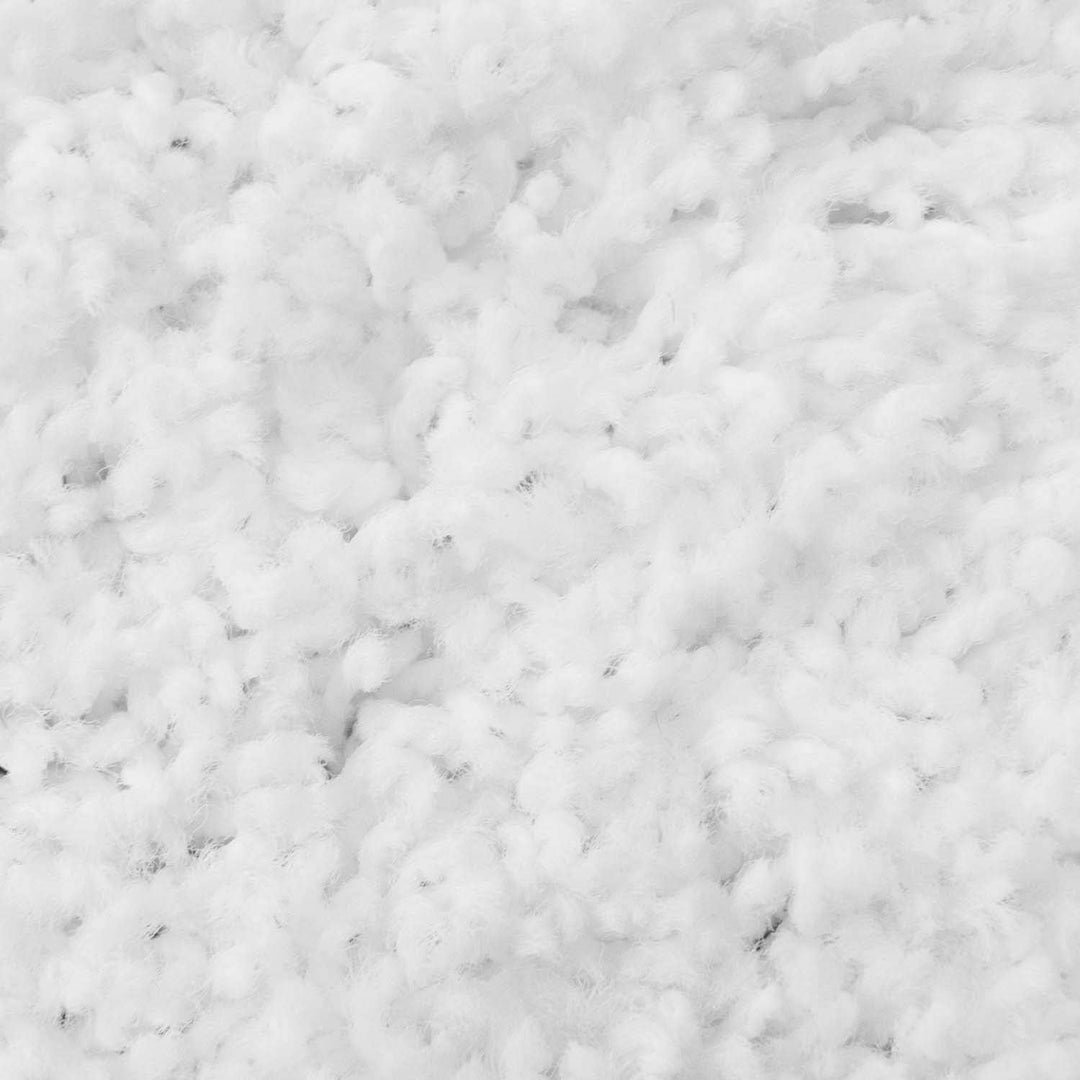 carpet city Shaggy Teppich Hochflor Langflor Einfarbig Uni Weiss Weich Flauschig Wohnzimmer, Grösse:
