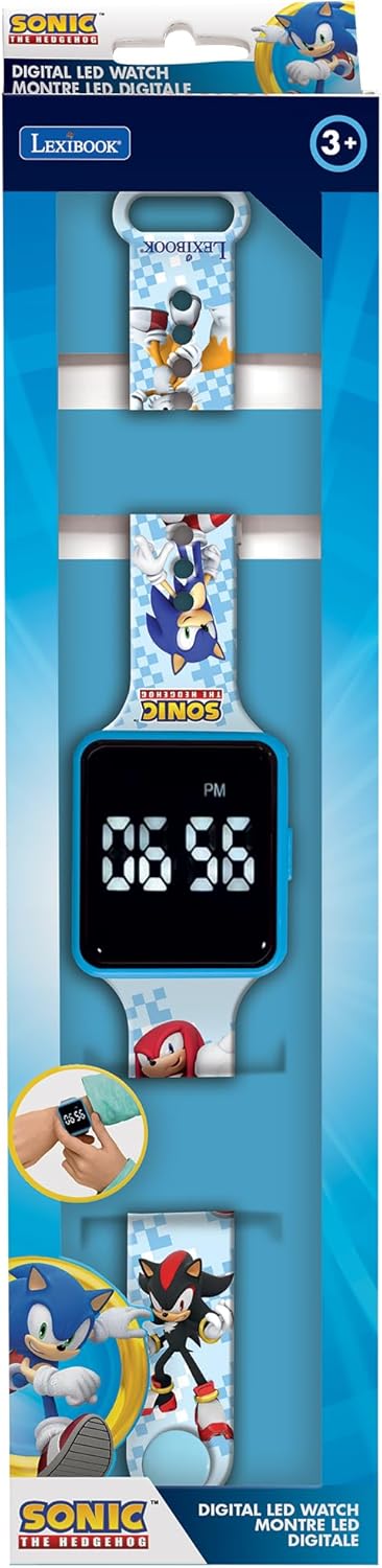 Lexibook, Sonic The Hedgehog, Digitaluhr, 12-Stunden- oder 24-Stunden-Zeitanzeige, DMW060SN Einheits