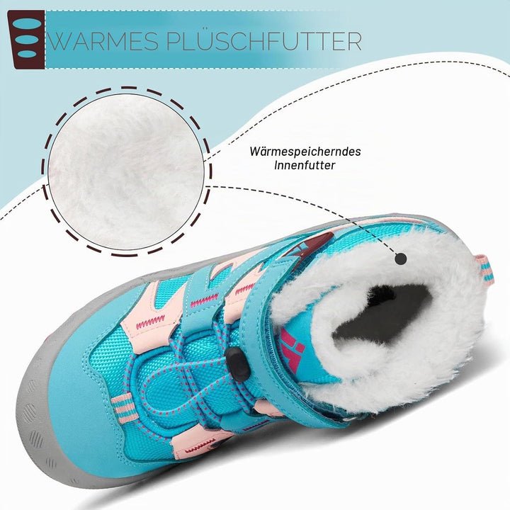 Mishansha Kinder Winterschuhe Warm Gefüttert Winterstiefel Jungen Mädchen Schneestiefel Outdoor ruts