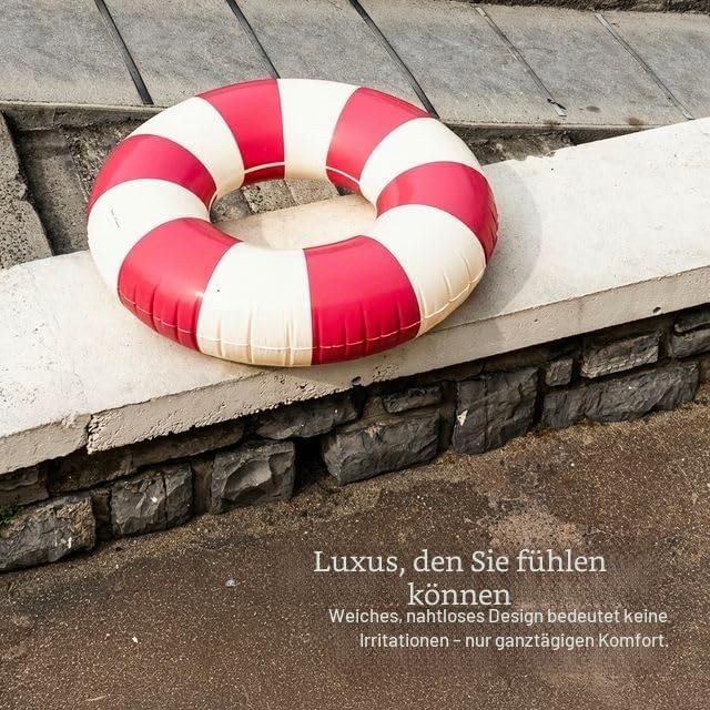 Petites Pommes Pool Inflatable Für Kinder – Robuster Schwimmreifen, Handbedrucktes Klassisches Strei