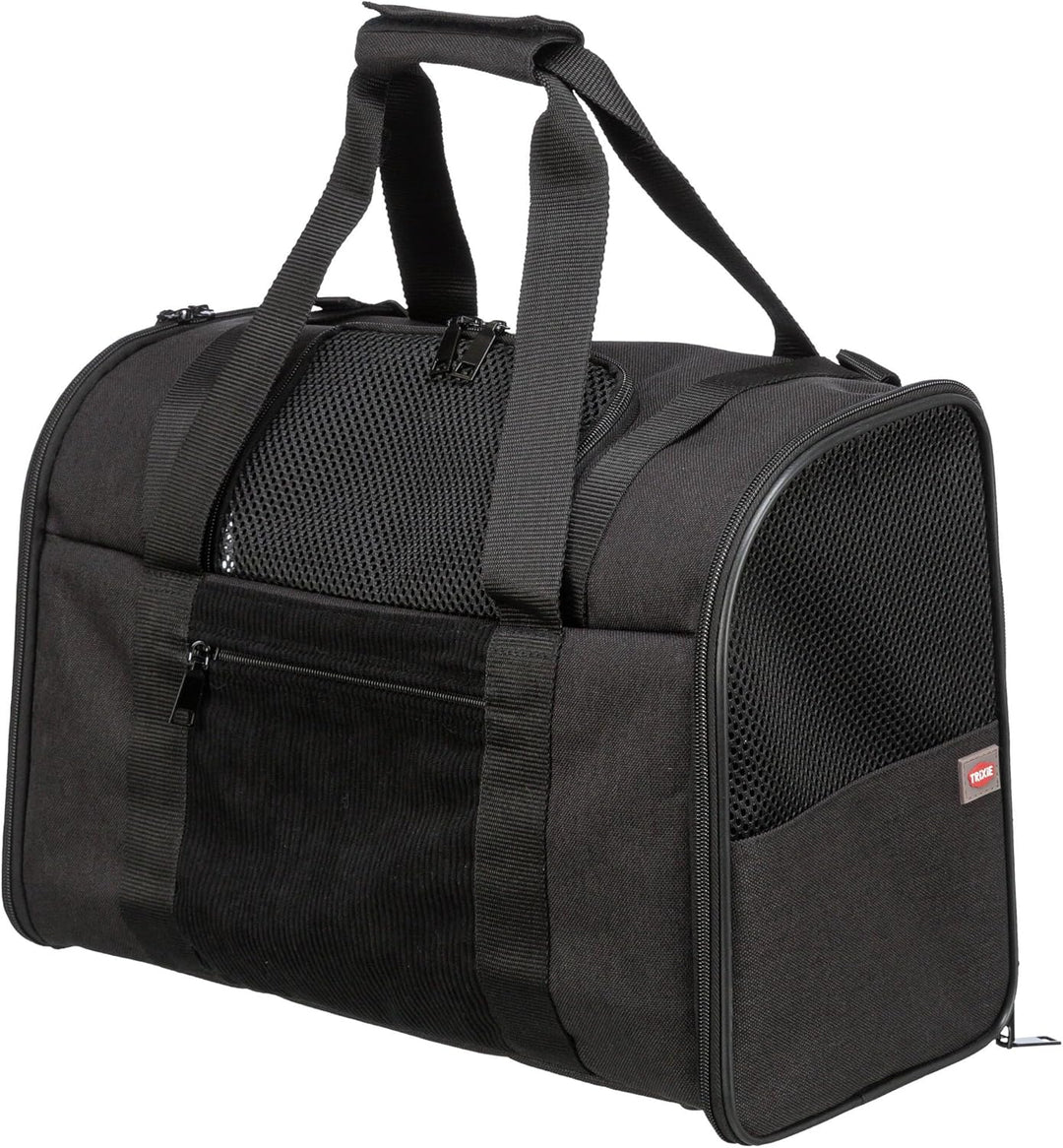 Trixie 2882 Rucksack Connor, 42 × 29 × 21 cm, schwarz/grau, schwarz/grau