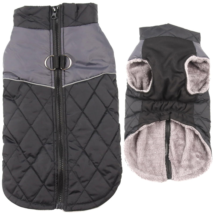 Warmer Fleece-Hundemantel für kleine Hunde, D-Ringe, wasserdichte Welpenjacke für den kalten Winter,