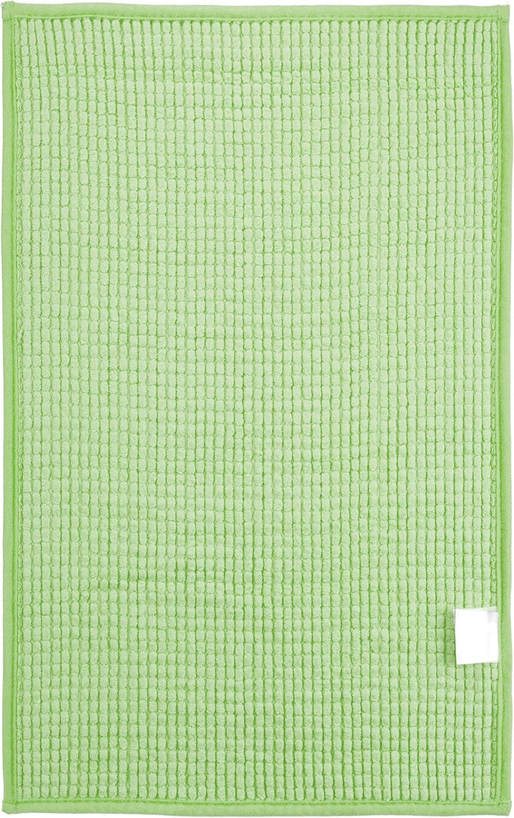 Brandsseller Moderne Chenille Badmatte Duschmatte Badeteppich im Shaggy Style (50x80 cm, Grün) 50x80