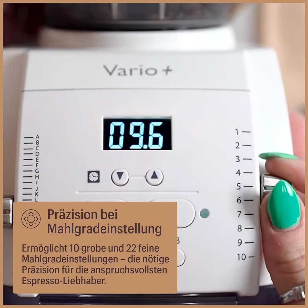 Baratza - Vario+ 230V Kaffeemühle - Elektrische Kaffeemühle mit Mahlwerk, Schwarz, Schwarz