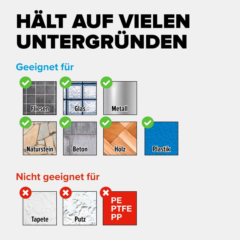 tesa Küchenzubehör Messer-Magnetleiste - selbstklebender Magnet-Messerhalter für die platzsparende A