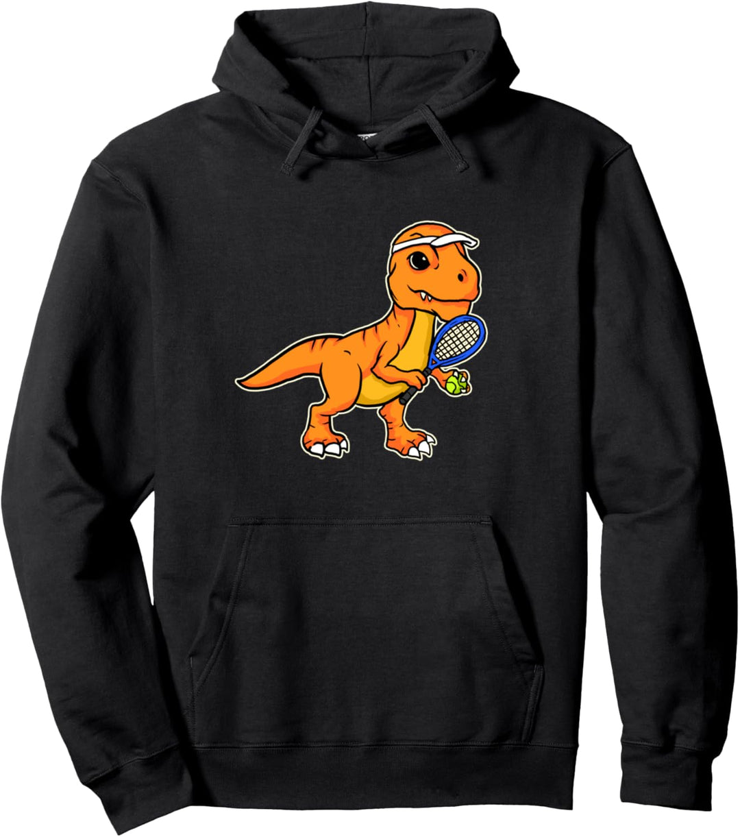 Baby Dino Tennis Sport Geschenk Dinosaurier T Rex Tennis Pullover Hoodie