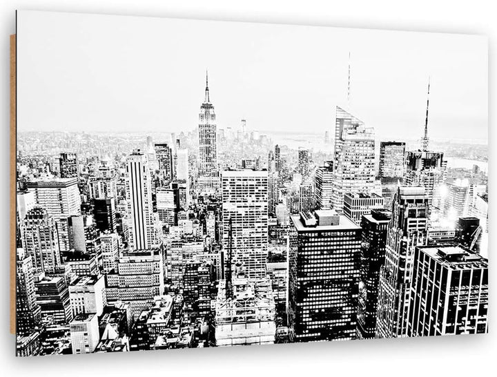 Wandbild Wolkenkratzer Modern Deko Kunst Bilder schwarz-weiss 90x60 cm Deko Paneel 90x60 cm schwarz-