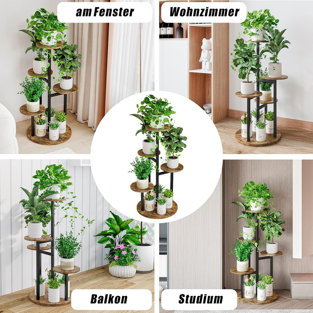 Pflanzenständer für den Innenbereich 5-stufiges Pflanzenregal Halterung für mehrere Blumentöpfe für