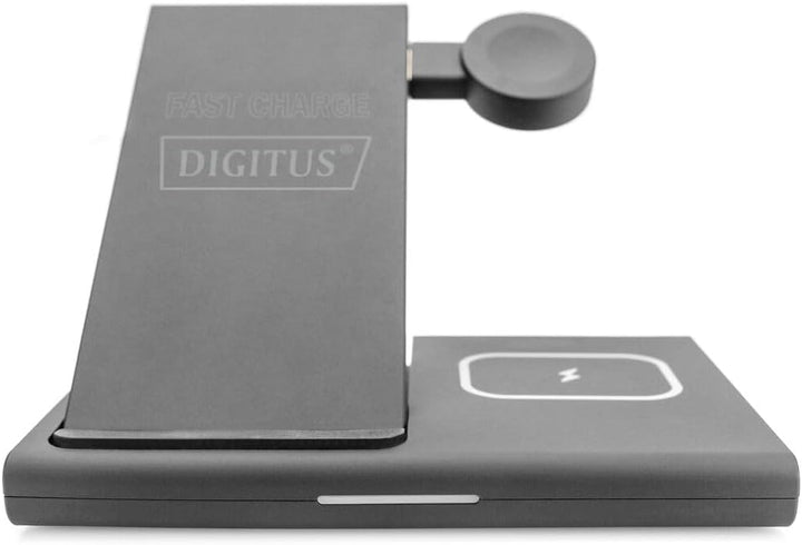 DIGITUS 3 in 1 Ladestation, Wireless für Apple iWatch, Airpods, iPhone, 3 in 1 Ladestation