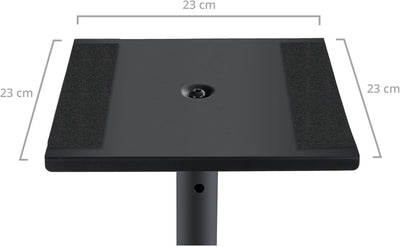 Pronomic 2X SLS-10 Stativ für Studio Monitor Ständer (verstellbar 80cm bis 130cm, Dreiecksbasis, Gum