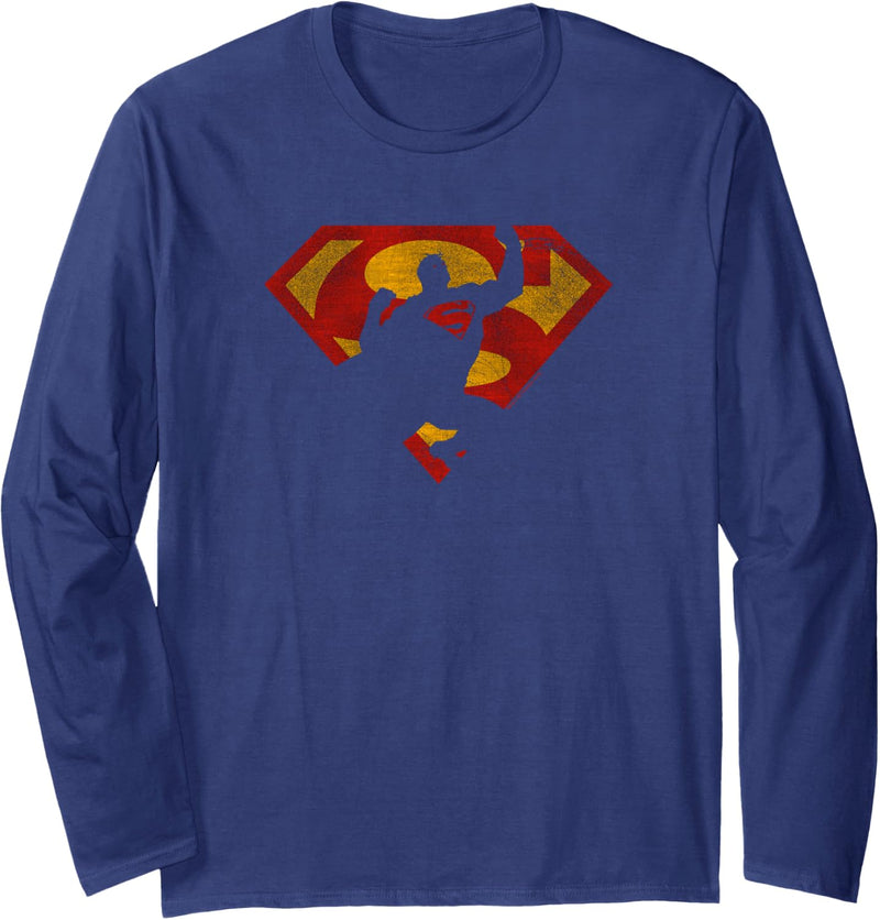 Superman S Shield Knockout Langarmshirt