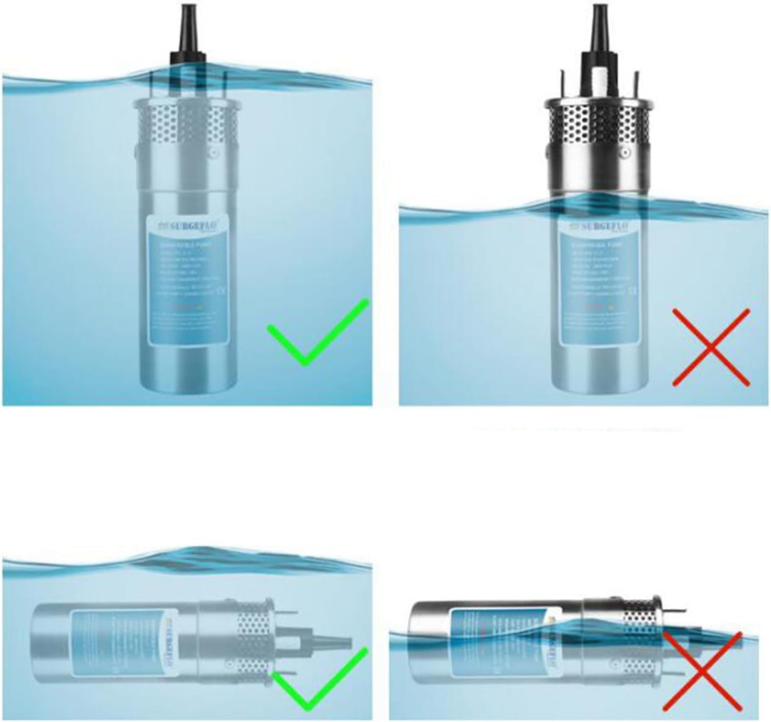 24VDC Tiefbrunnen-Tauchpumpen aus Edelstahl, 120W Tiefbrunnenpumpe, 230 ft. Förderhöhe, Unterwasserp