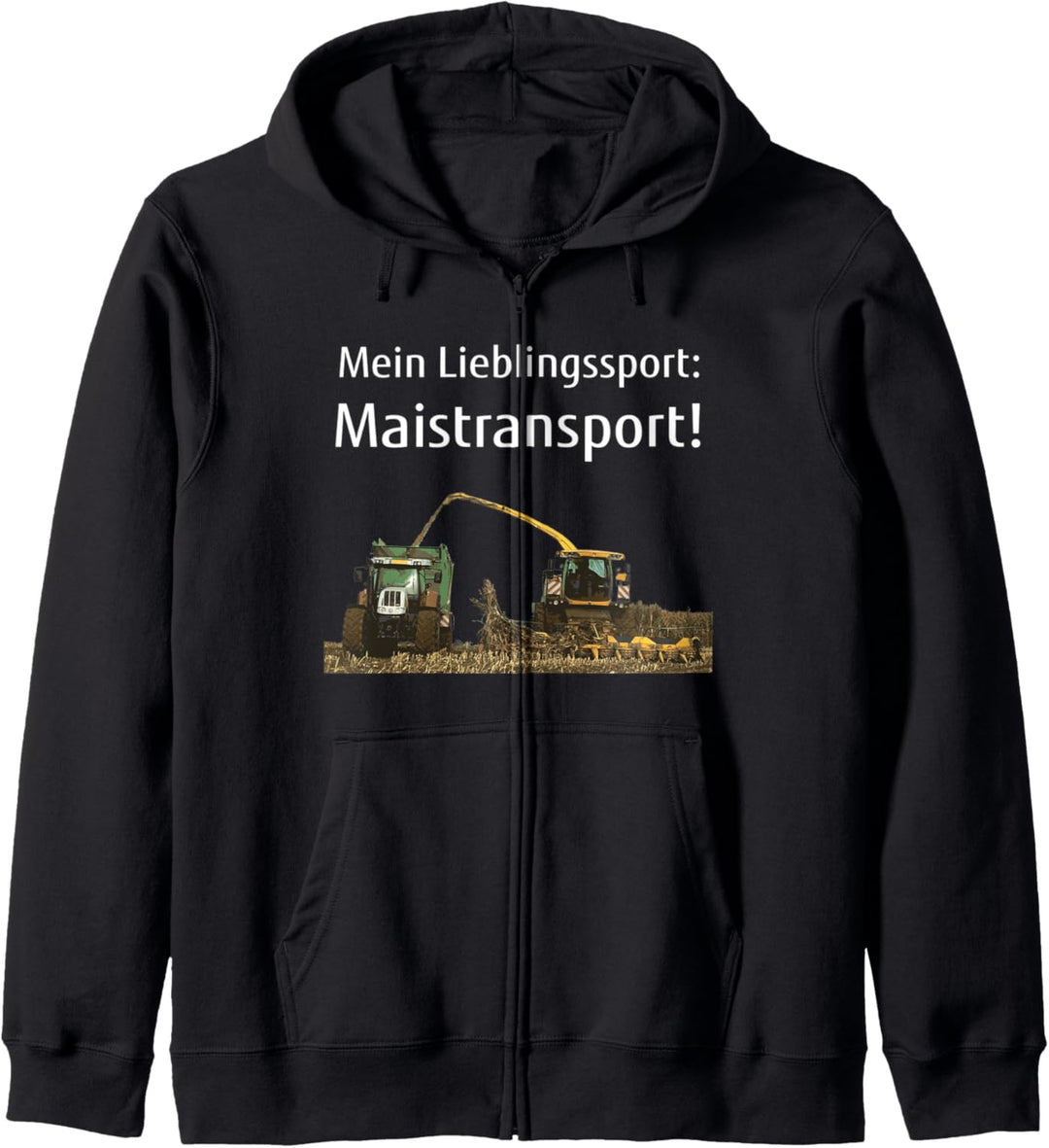 Mais häckseln Landwirt Bauer Lohner Mais-Ernte Maistransport Kapuzenjacke