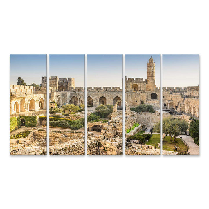 Bild Bilder auf Leinwand Jerusalem, Israel am Turm Davids. Wandbild, Poster, Leinwandbild QNP Leinwa