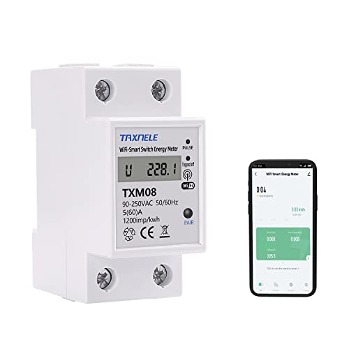 Einphasiger digitaler Energiez?hler WiFi Wireless AC 90-250V 110V 230V 60A Amperemeter Voltmeter Mul
