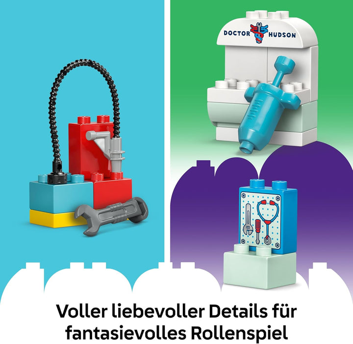 LEGO DUPLO │ Disney and Pixar Cars – McQueens Besuch in Docs Werkstatt Rennwagen für Kleinkinder mit