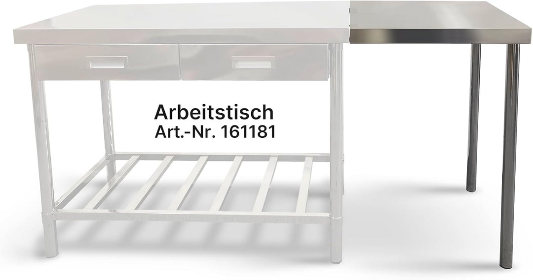 FIXKRAFT Edelstahl-Ecktisch Grill- oder Arbeitstisch Outdoor Gartenküche Regal-Verbindung