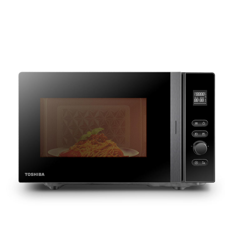 Toshiba MV-AM20T(BK) Mikrowelle/Solo-Mikrowelle/ 20 L/ 800 W/ 5 Leistungsstufen/ 12 Automatikprogram