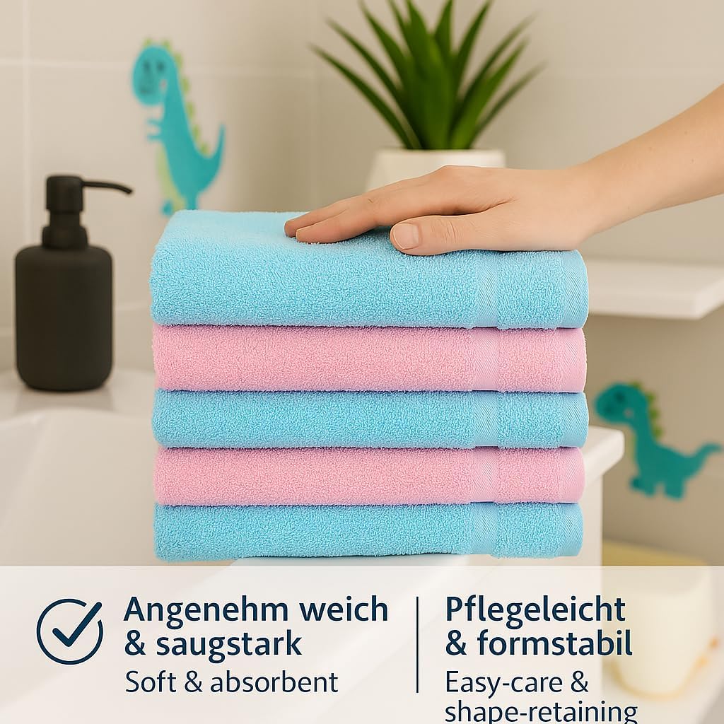 Betz 6 TLG. Handtuch Set Palermo Farbe rosé & türkis 100% Baumwolle 6 Handtücher 50x100 Farbe rosé u