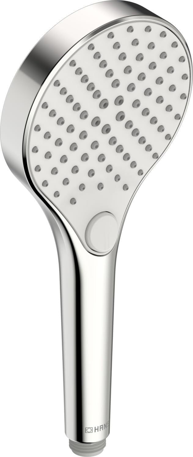 HANSA VIVA Breiter Duschkopf mit 3 Strahlarten I Handbrause Dusche | Dreistrahlig mit Druckknopf Ums